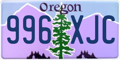 OR license plate 996XJC