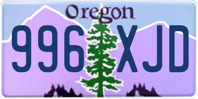 OR license plate 996XJD