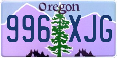 OR license plate 996XJG