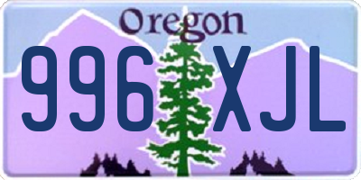 OR license plate 996XJL