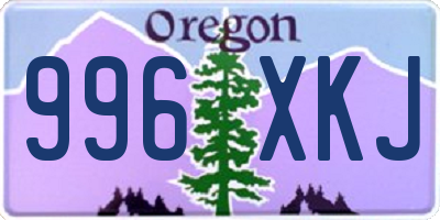OR license plate 996XKJ