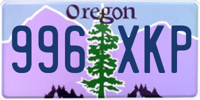 OR license plate 996XKP