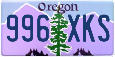OR license plate 996XKS