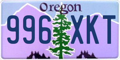 OR license plate 996XKT