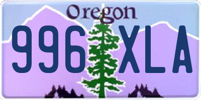 OR license plate 996XLA