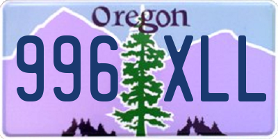 OR license plate 996XLL