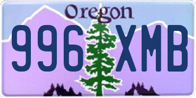 OR license plate 996XMB