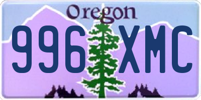 OR license plate 996XMC