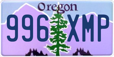 OR license plate 996XMP