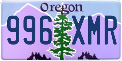 OR license plate 996XMR