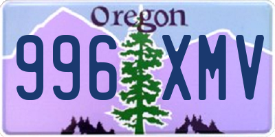 OR license plate 996XMV