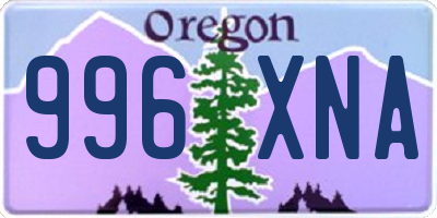 OR license plate 996XNA