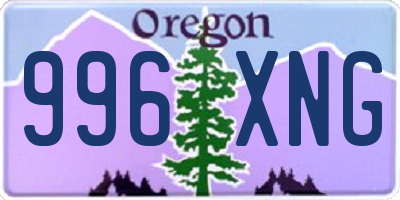 OR license plate 996XNG