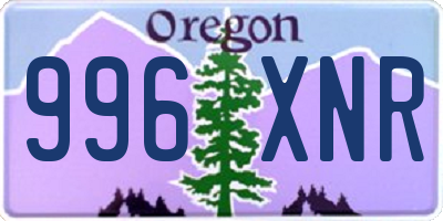 OR license plate 996XNR