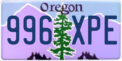 OR license plate 996XPE