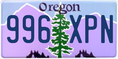 OR license plate 996XPN