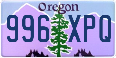 OR license plate 996XPQ
