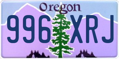 OR license plate 996XRJ
