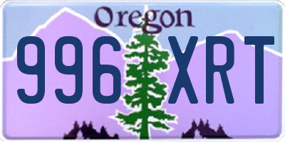 OR license plate 996XRT