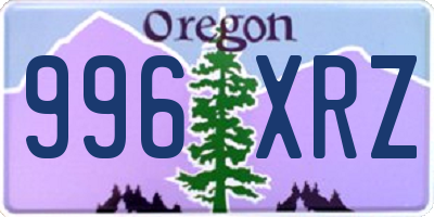 OR license plate 996XRZ