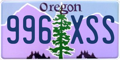 OR license plate 996XSS