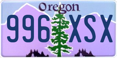 OR license plate 996XSX