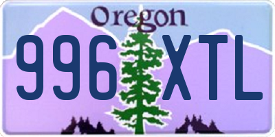 OR license plate 996XTL