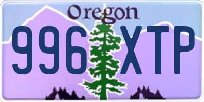 OR license plate 996XTP