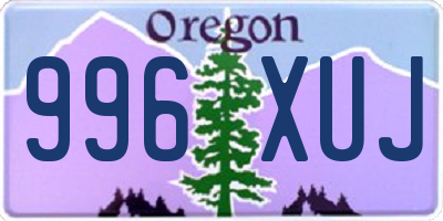 OR license plate 996XUJ