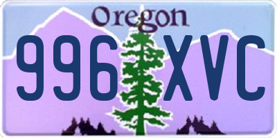 OR license plate 996XVC