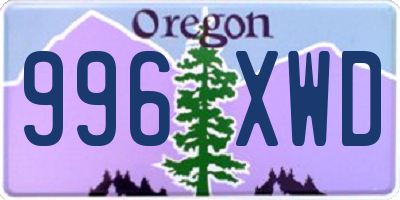 OR license plate 996XWD