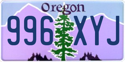 OR license plate 996XYJ
