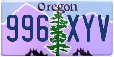 OR license plate 996XYV