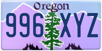 OR license plate 996XYZ