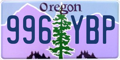 OR license plate 996YBP