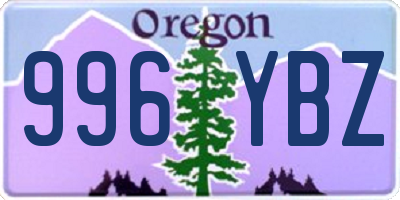 OR license plate 996YBZ