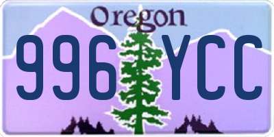 OR license plate 996YCC