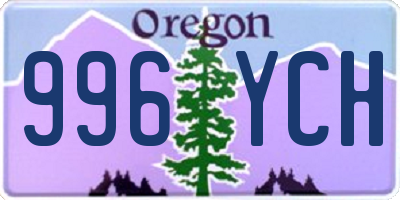 OR license plate 996YCH