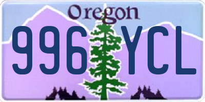 OR license plate 996YCL