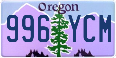 OR license plate 996YCM