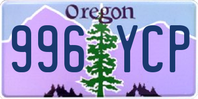 OR license plate 996YCP