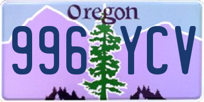 OR license plate 996YCV