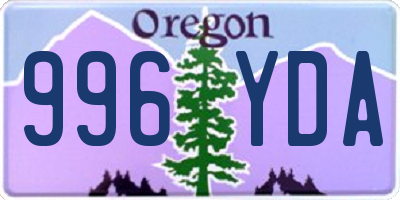 OR license plate 996YDA