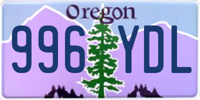 OR license plate 996YDL