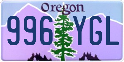 OR license plate 996YGL