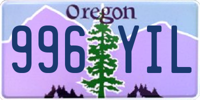 OR license plate 996YIL