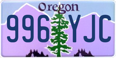 OR license plate 996YJC