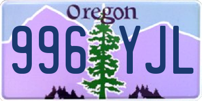 OR license plate 996YJL