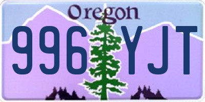 OR license plate 996YJT