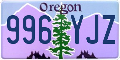 OR license plate 996YJZ